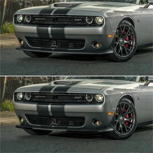 Vista 3 de Divisor Protector de Labio de Parachoques Delantero Cubierta Pieza de Repuesto para Dodge Challenger Scat Pack R/T GT SRT 2015-2023 No para Plus