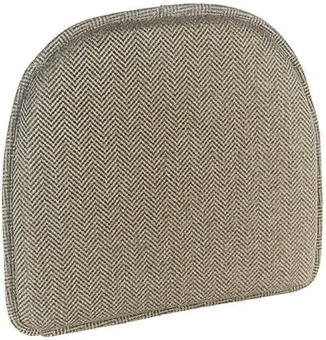 Vista 3 de Klear Vu Herringbone Essentials - Juego de 4 almohadillas antideslizantes para silla de comedor y cocina, color crema
