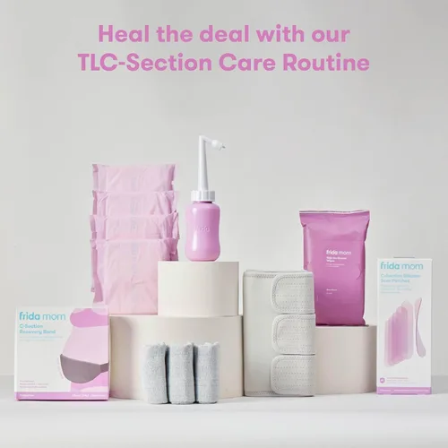 Vista 10 de Frida Mom Tiras de silicona para cesárea, parches de cicatriz imprescindibles para la recuperación de cesárea, tratamiento reutilizable de grado