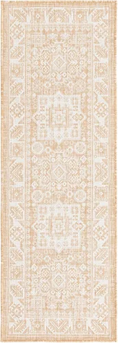 Vista 284 de Unique Loom Outdoor Aztec Collection Alfombra de área, Chalca (7 pies 10 pulgadas, cuadrada, azul/marfil)