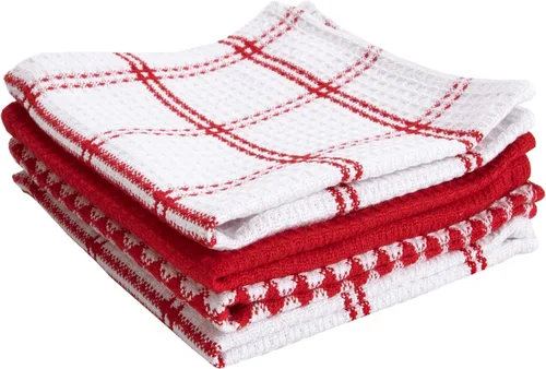Vista 15 de T-Fal Paños de Cocina Premium con Textura de Waffle: Altamente Absorbentes, Súper Suaves y Duraderos - 100% Algodón, 12"x13" Toalla Plana
