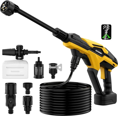Lavadora a presión inalámbrica para batería Dewalt 20V, lavadora de energía portátil de mano de 800 PSI con motor sin escobillas, boquilla 6 en 1, 3