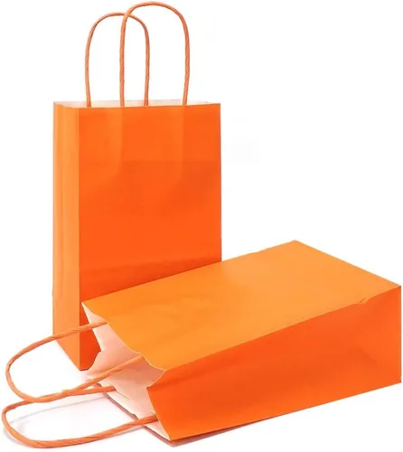 Vista 43 de AZOWA Bolsas de regalo Mini bolsas de papel kraft con asas (4 x 2.4 x 6 pulgadas, negras, 25 unidades)