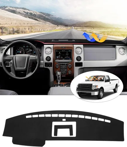 Vista 11 de CARTIST Cubierta de salpicadero para Ford F150 2004 2005 2006 2007 2008 / Lincoln Mark LT, cubierta de tablero para accesorios F150, alfombrilla
