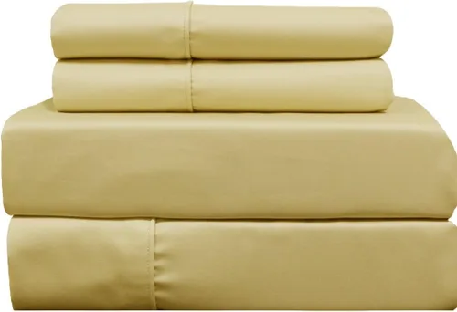 Vista 8 de Solid Blue Top Split King: Sábanas ajustables tamaño King, juego de sábanas de 4 piezas, 100% algodón, 650 hilos, satén, bolsillo profundo