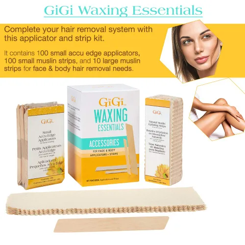 Vista 3 de GIGI - Esenciales de Cera, Aplicadores y Tiras de Muselina para Rostro y Cuerpo