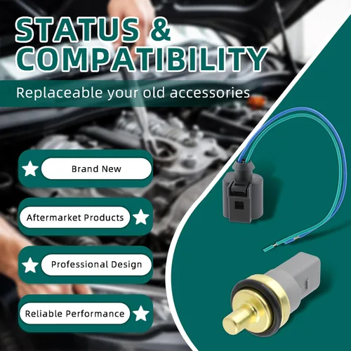 Vista 6 de AUTOKAY 06A919501 Sensor de Temperatura de Refrigerante de Agua Compatible con Audi A4 A6 A8 S4 S6 S8 RS4 RS6 TT Allroad Quattro para VW Passat