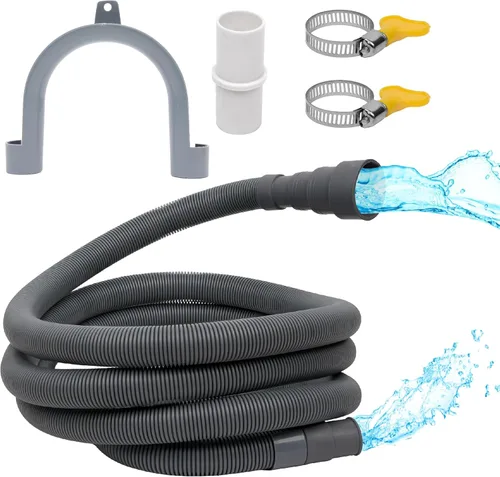 BlueStars Manguera universal de drenaje para lavavajillas y lavadora de 10 pies - Kit de extensión corrugada flexible con 1 adaptador de extensión,