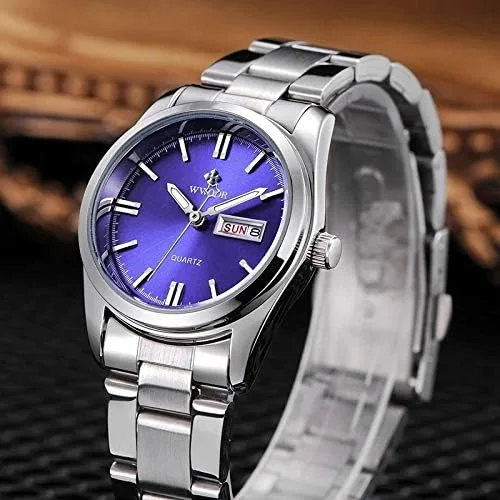 Vista 7 de Gosasa Reloj analógico de cuarzo para mujer, correa de acero inoxidable, color plateado, Reloj analógico