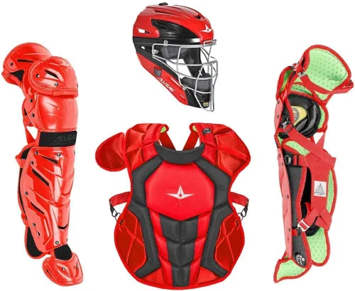 Vista 19 de All-Star Eje S7 de 9 a 16 años – Kit de equipo de captura de béisbol (incluye casco, protector de pecho, protectores de piernas), cumple con NOCSAE