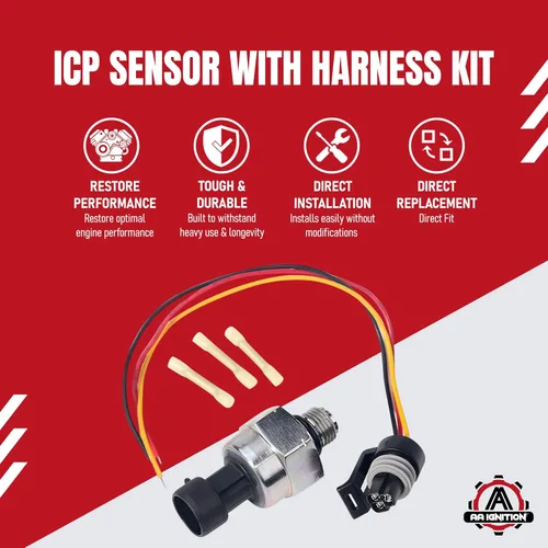 Vista 2 de Sensor ICP con kit de arnés, presión de control de inyección, compatible con vehículos Ford - 7.3 Powerstroke E350, F250, F-350 Super Duty