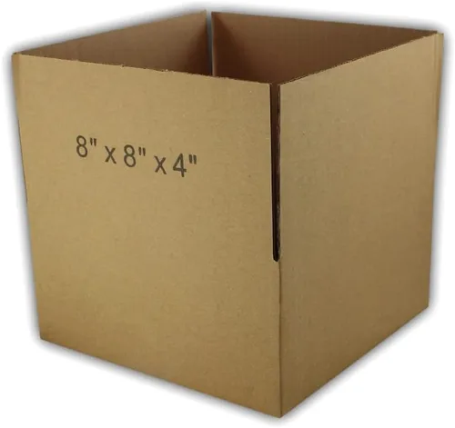 Vista 2 de 125 cajas de embalaje de cartón corrugado EcoSwift de 8 x 8 x 4 pulgadas, cajas de envío de mudanza, cajas de 8 x 8 x 4 pulgadas