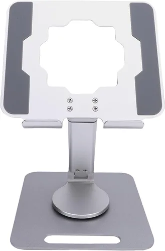 Vista 10 de Tyenaza Aluminum Alloy Tablet Stand Rotating Foldable Adjustable Desktop Phone Tablet Holder Hollow Out Heat Dissipation for Live Streaming Drawing