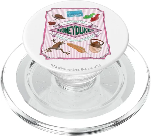 Vista 8 de Harry Potter Honeydukes Hogsmeade etiqueta PopSockets agarre y soporte para teléfonos y tabletas, Negro