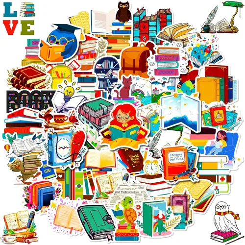 Vista 38 de DothRayan Calcomanías artísticas para niños, adolescentes y adultos, 100 unidades, lindas calcomanías estéticas de vinilo impermeables para botella