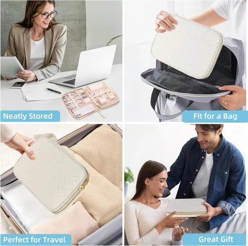 Vista 6 de Organizador de cables de viaje, Beige