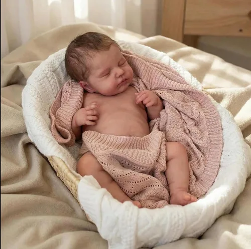 Vista 6 de Zero Pam Muñeca de bebé de silicona completa de 20 pulgadas, muñecas Reborn de silicona de cuerpo completo, muñeca de bebé realista, niña