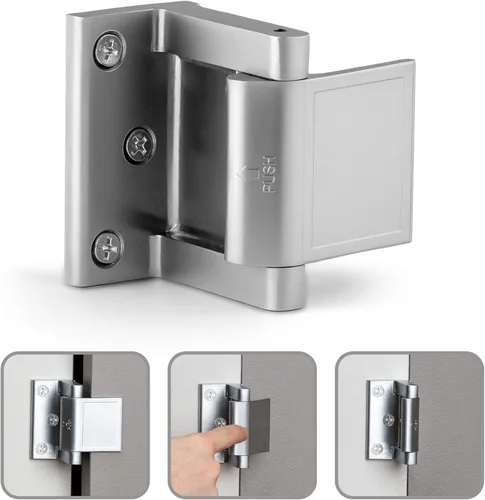 Vista 4 de Berlin Modisch Cerradura de puerta Reforzador de privacidad para puertas batientes, resistencia extra alta, cerradura de seguridad para puerta