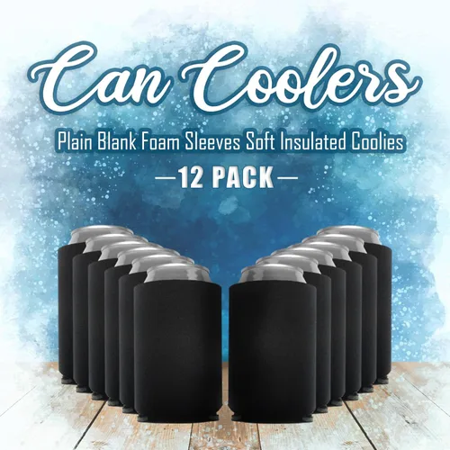 Vista 2 de Fundas para latas en blanco, soporte para refrigerador, decoración de fiesta de cumpleaños, accesorios de despedida de soltera, soporte