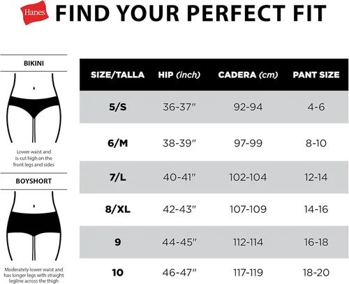 Vista 5 de Hanes womens Underwear Pack, Comfortflex Fit Panties, Seamless Underwear for Women, 6-pack