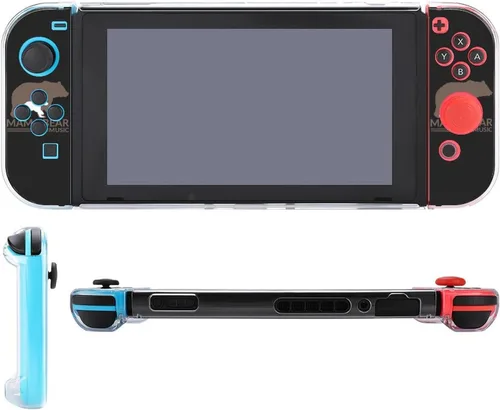 Vista 2 de Mama Bear Music Protective Cover Case for Switch Game Controller Grip Cover with Holder Stand