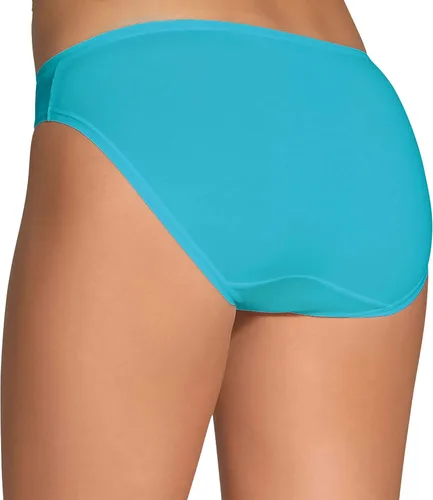 Vista 3 de Fruit Of The Loom pack de 4 bombachas de algodón elastizado para mujer