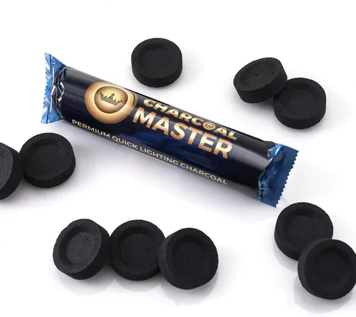 Vista 4 de Carbón ligero rápido de Charcoal Master – Discos instantáneos de carbón – Tabletas de carbón de incienso – Discos de carbón – Juego de 100 discos