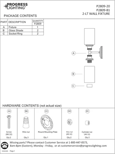 Vista 16 de Archives Collection - Lámpara de tocador de baño de cristal transparente con 2 luces, bronce antiguo
