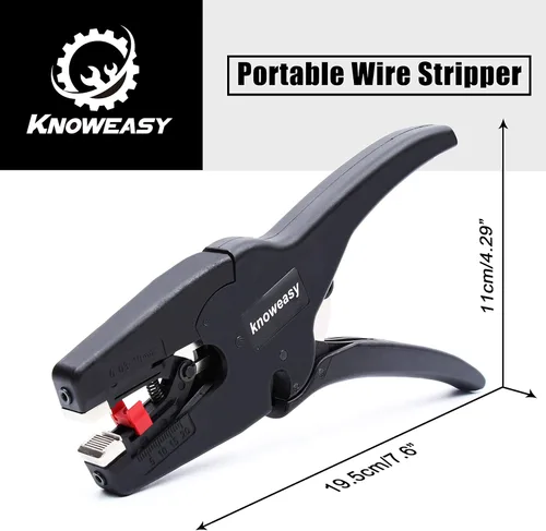 Vista 6 de Knoweasy Pelacables y cortador automático, herramienta de pelado de cables resistente 2 en 1 y herramienta pelacables para reparación electrónica
