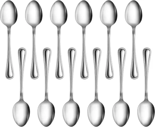 New Star Foodservice 58208 Slimline Pattern, acero inoxidable 18/0, cuchara de servir, 8.4 pulgadas, juego de 12