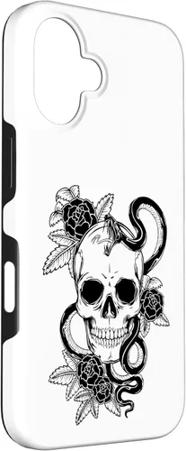 Vista 3 de Gothic Flower Skull Snake Roses Case for iPhone 16