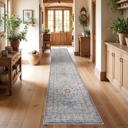 Vista 96 de Alfombra de pasillo lavable de 2 x 3: alfombras antideslizantes con parte trasera de goma, alfombra de cocina suave, alfombra pasillo estilo granja