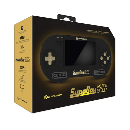 Vista 2 de Hyperkin SupaBoy Blackgold Portable Pocket Console for Super NESSuper Famicom - Super NES