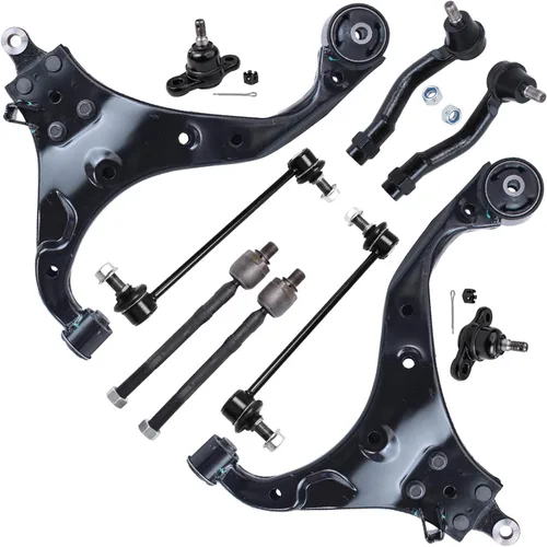 Vista 160 de Detroit Axle - Kit de 10 piezas para Ford Edge 07-14 Lincoln MKX 2007 2008 2009 2010 2011 2012 2013 2014, 2 brazos de control inferiores, 2 barras