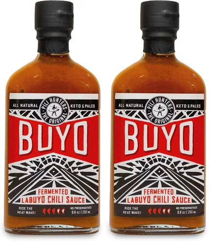 Vista 6 de Pili Hunters - Buyo - Salsa picante de chile fermentada (botella de 3.4 onzas) Ingredientes gourmet de alimentos integrales, sin conservantes, sin
