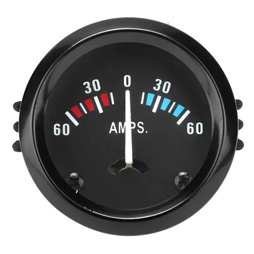 Vista 9 de Amperímetro analógico 60 0 60 AMP 12 V calibre 2.047 in 2 pulgadas para tablero de instrumentos del vehículo con pantalla retroiluminada, alta