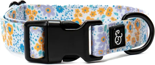 Lucy & Co. Collar de perro de Among The Wildflowers, collar de diseño ligero y duradero para mascotas, hebilla de seguridad metálica ajustable,