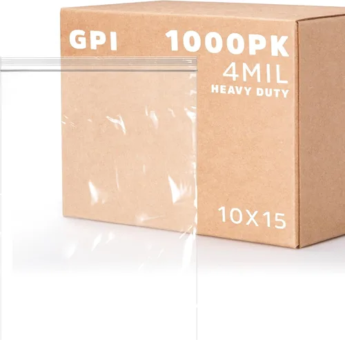 Vista 36 de GPI - 100 bolsas con cremallera de 5 x 7 pulgadas, resistentes de 4 mil de grosor, bolsas de polietileno transparentes con cierre resellable