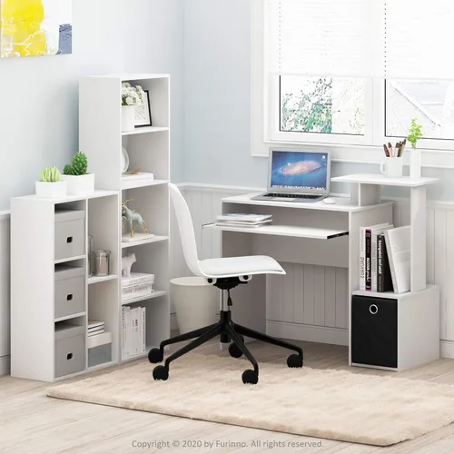 Vista 18 de Furinno - Estantería de cubos de 5 niveles serie Luder para libros y almacenamiento, color roble francés