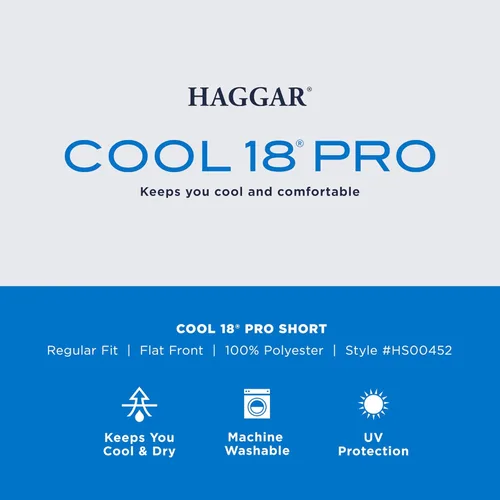 Vista 6 de Haggar Cool 18 Pro - Pantalones cortos de golf elásticos en 4 direcciones para hombre, entrepierna de 7 y 9.5 pulgadas