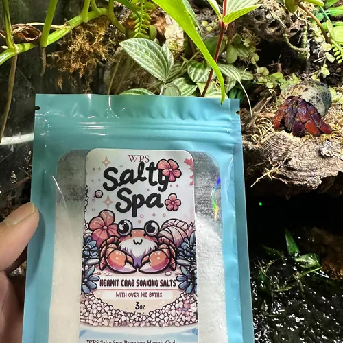 Vista 9 de CTWPets Mezcla de remojo de agua salada de cangrejo ermitaño Salty Spa Calcio y minerales traza
