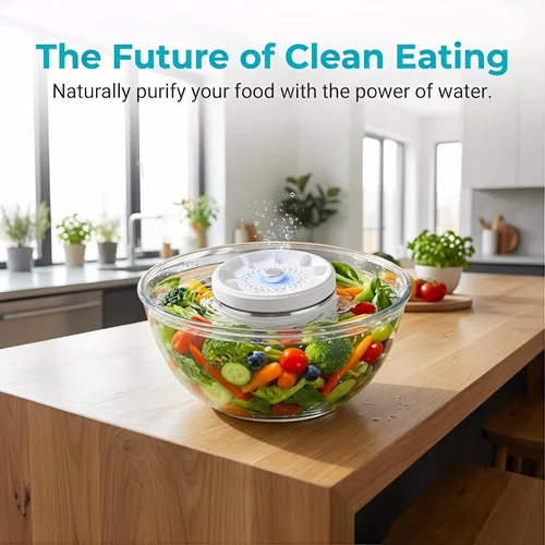 Vista 7 de Fruit and Vegetable Washing Machine, Vegetable Purifier Titanium Electrolysis Fruit and Veggie Cleaning Machine, Fruit Cleaner Device for Home