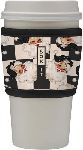 Vista 62 de Sok It HotSok Coffee & Tea - Funda de neopreno con aislamiento reutilizable (floral abstracto)