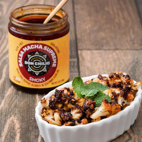 Vista 7 de Don Chilio Aceite de chile de salsa ahumada Macha, 5 onzas, Guajillo y Chipotle, delicioso sabor ahumado, aceite de chile mexicano en 100% aceite