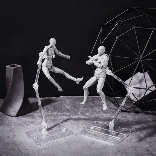 Vista 7 de FINGERINSPIRE 8 Pcs Action Figure Stand Assembly Action Figure Display Holder Base Doll Model Support Stand for 6 inch Action Figures or Effects