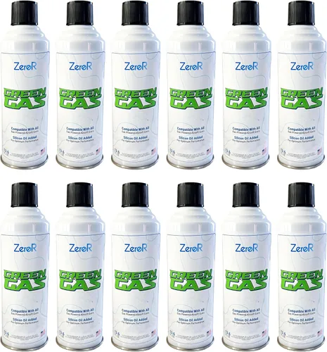 Vista 12 de ZeroR® Green Gas Fuel for Airsoft Pistols 13.5 fl oz Each (11.8 oz by Total Weight)