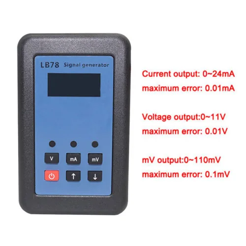 Vista 4 de LB78 Generador de señal de pantalla LCD, 4-20mA/0-10V/mV Resistencia Medidor de voltaje de corriente Voltímetro Fuente de voltímetro Calibrador