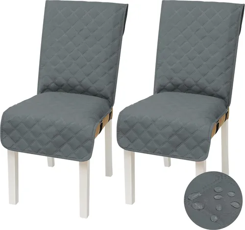 Vista 9 de Yonus Funda impermeable para silla de comedor, funda para silla de oficina, funda resistente al agua para silla de comedor, funda para silla