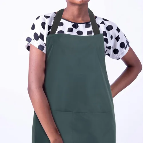 Vista 9 de LABRIMP Waterproof Kitchen Apron for Men and Women Pvc Green Cooking Apron with Pouch for Restaurant and Home Use