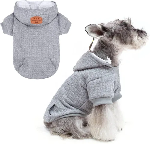 Vista 85 de BEAUTYZOO - Sudadera con capucha para perros macho o hembra pequeños, medianos y grandes, ropa cálida de invierno y otoño, talla S o M, suéter